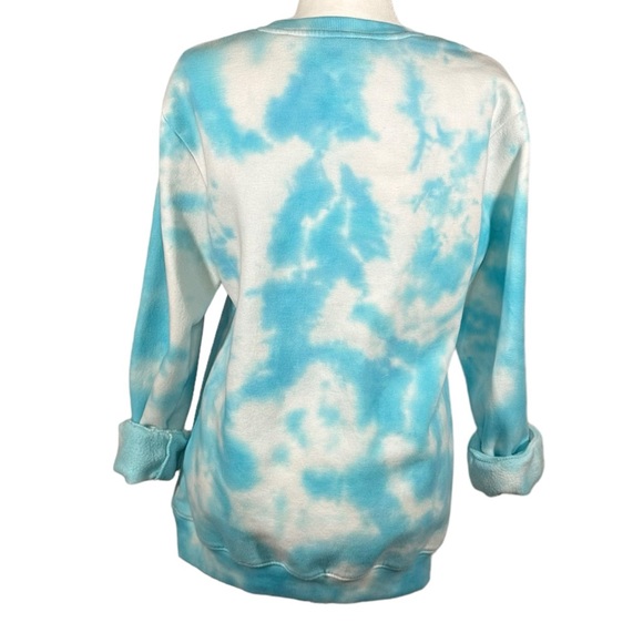 H&M Blue and White Tie Dye Crewneck Sweatshirt - Size Small - Picture 5 of 5